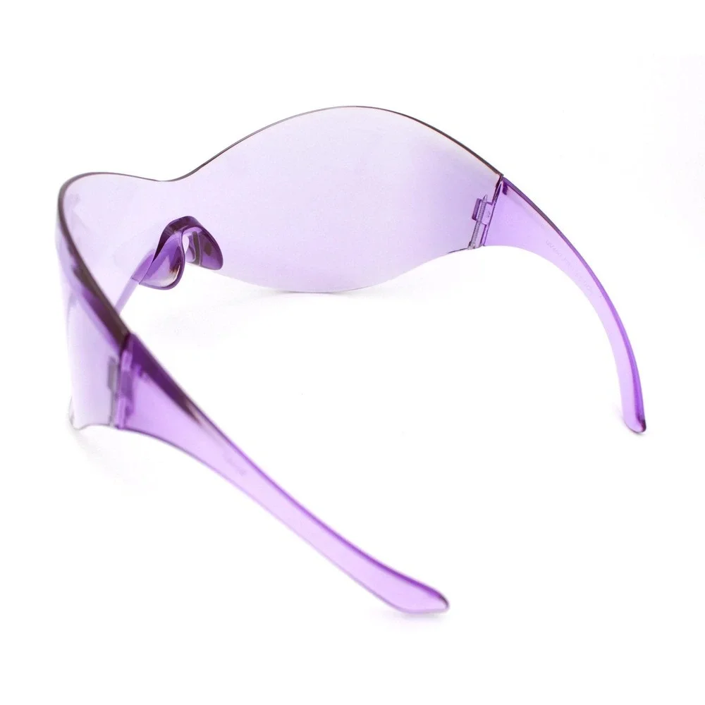 Women‎ Sunglasses Oversized XXL Futuristic Cyclops Glasses Purple Lens Fashion